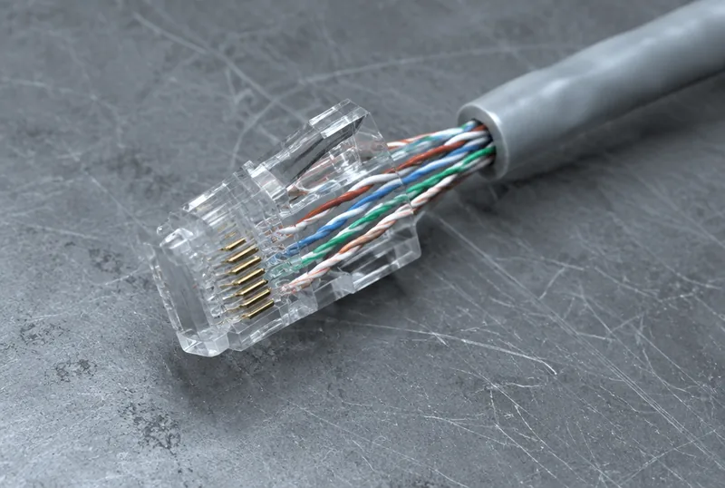Netzwerkkabel und Stecker